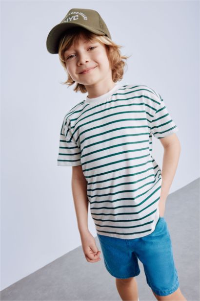 Baby Boy Crew Neck Striped T-Shirt