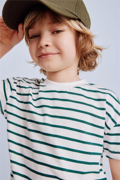 Baby Boy Crew Neck Striped T-Shirt