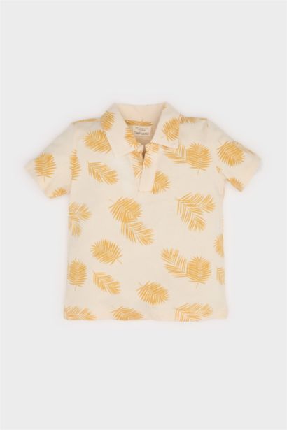 T-shirt Polo manches courtes à motif palmier pour bébé garçon