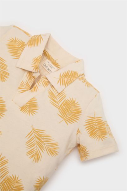 T-shirt Polo manches courtes à motif palmier pour bébé garçon