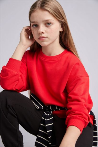 Relaxed Fit Sweatshirt Kız Çocuk