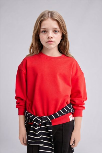 Relaxed Fit Sweatshirt Kız Çocuk