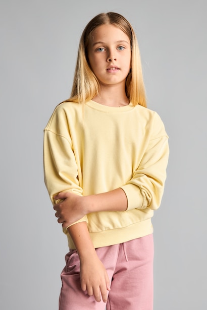 Relax Fıt Basic Sweatshırt Kız Çocuk
