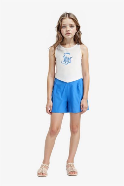 Girl Linen Look 2 Piece Set