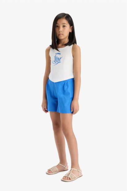 Girl Linen Look 2 Piece Set