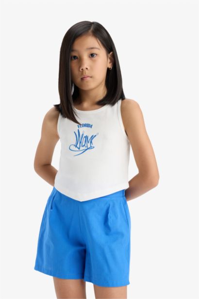 Girl Linen Look 2 Piece Set