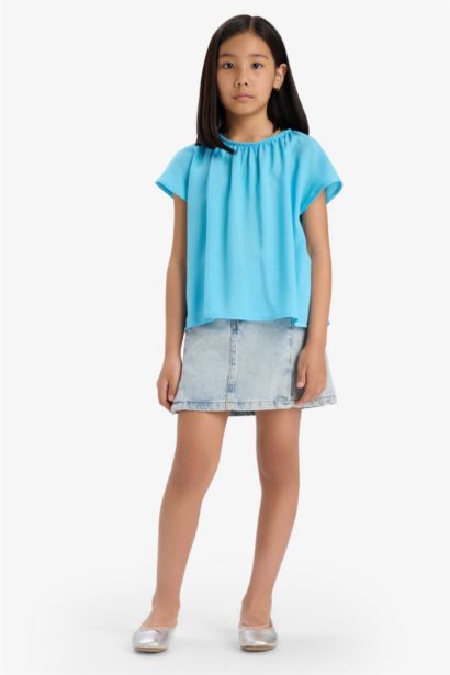 Girl Short Sleeve Blouse