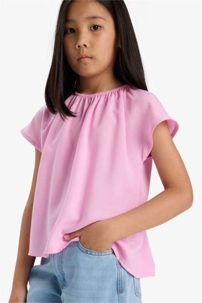 Blouse à manches courtes pour fille