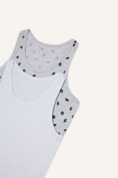 Boy Cactus Patterned 2 Piece Undershirts
