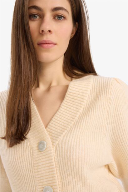 Slim Fit V-Neck Knitwear Cardigan