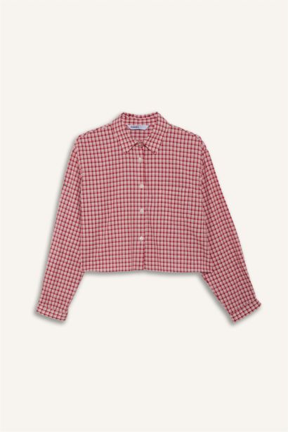 Oversize Fit Shirt Collar Long Sleeve Shirt