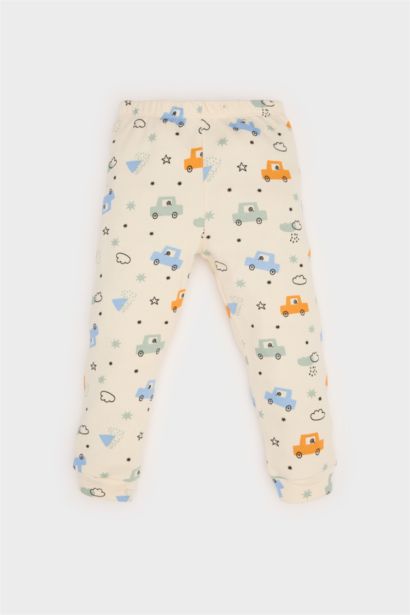 طقم بيجاما اولادي مضلع قصة عادية - قطعتين