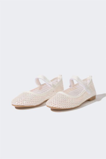 حذاء فلات بناتي بكعب مسطح