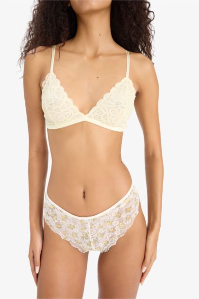 Fall in Love Lace Floral Brazilian Panty