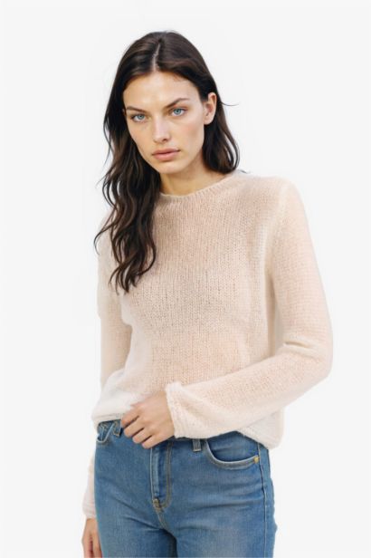Regular Fit Boat Neck Basic Knit Pullover