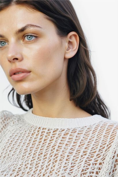 Regular Fit Boat Neck Basic Knit Pullover