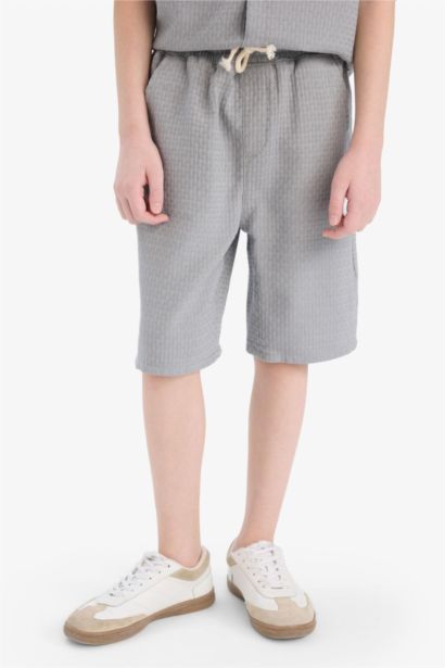 Boy Regular Fit Textured Shorts