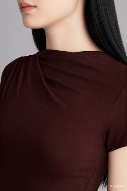 Slim Fit Boat Collar Short Sleeve T-Shirt