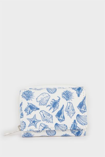 Kadın Desenli Suni Deri Cüzdan