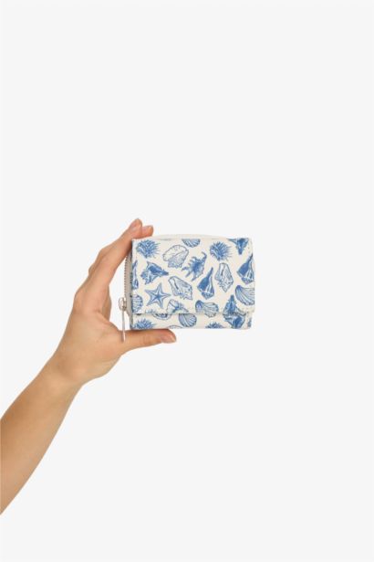 Kadın Desenli Suni Deri Cüzdan