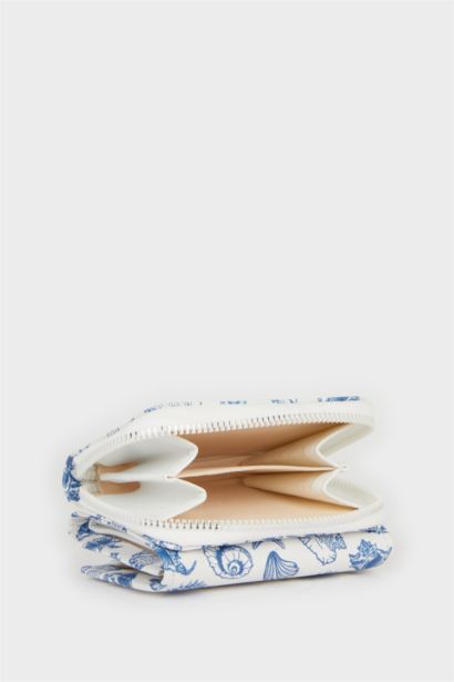 Kadın Desenli Suni Deri Cüzdan