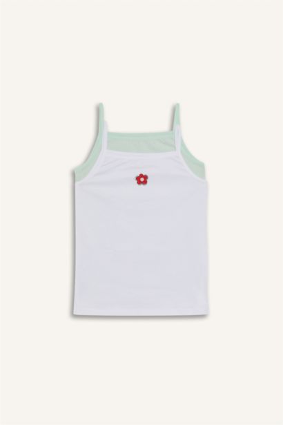 اندر شيرت داخلي بناتي فلورال قصة عادية - قطعتين