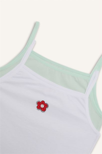 اندر شيرت داخلي بناتي فلورال قصة عادية - قطعتين