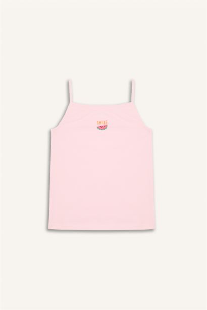 اندر شيرت قطن بناتي بطبعة فاكهة قصة عادية - قطعتين