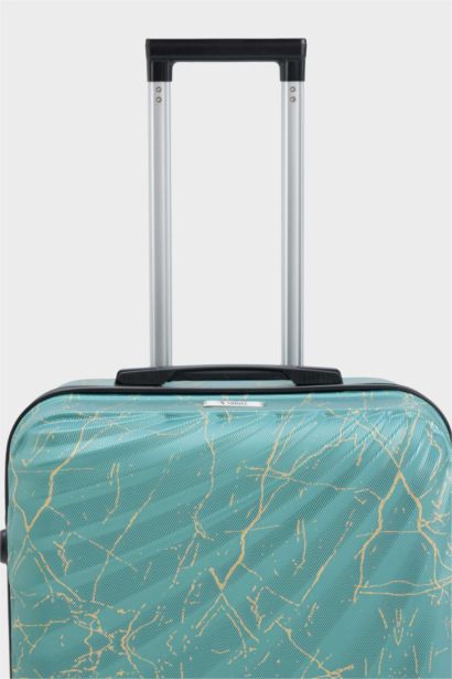 Unisex Sert Kapaklı Çekçekli Orta Boy  Valiz