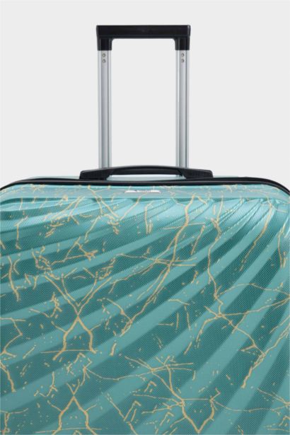 Unisex Sert Kapaklı Çekçekli Büyük Boy Valiz