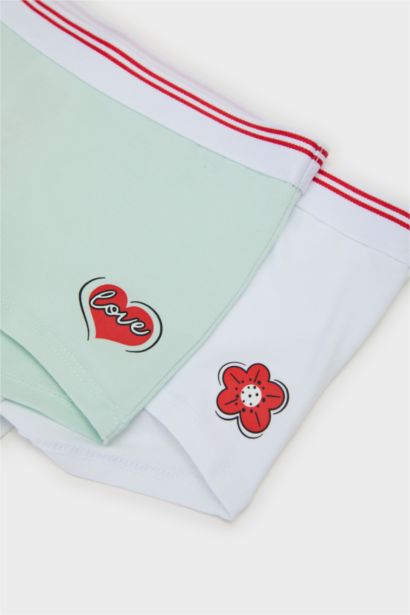 Çiçekli 2'li Boxer Kız Çocuk