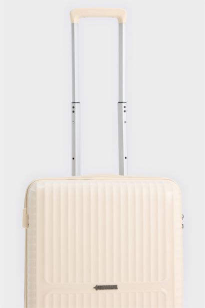 Unisex Sert Kapaklı Çekçekli Küçük Boy Valiz