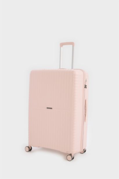 Unisex Sert Kapaklı Çekçekli Büyük Boy  Valiz