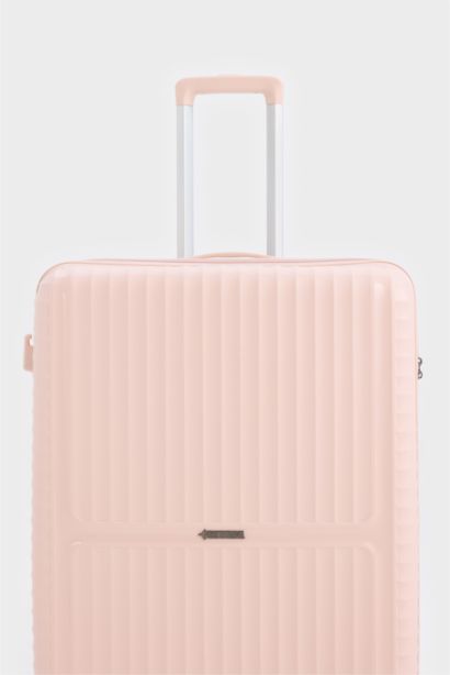 Unisex Sert Kapaklı Çekçekli Büyük Boy  Valiz