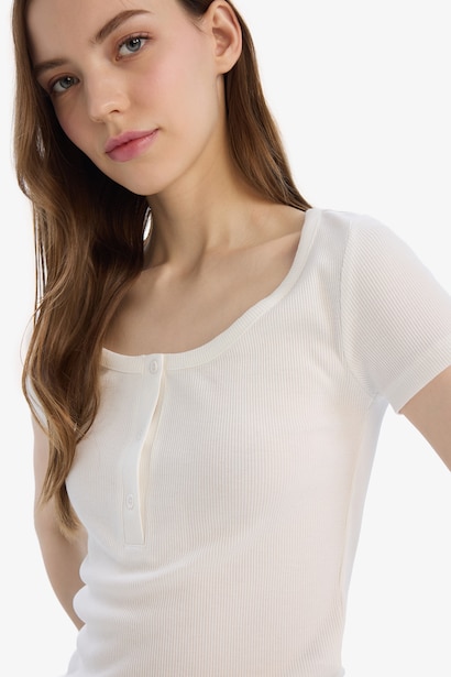 Slim Fit Camisole Short Sleeve T-Shirt