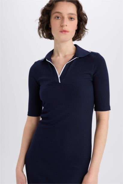 فستان ميدي مضلع بوديكون بياخة بولو