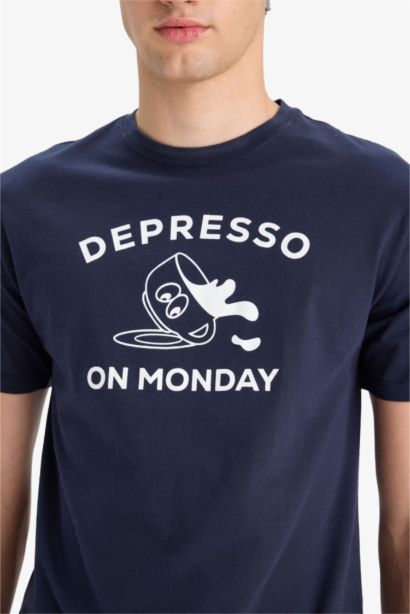 Regular Fit Pijama Takımı Baskılı Kısa Kollu Üst Şort