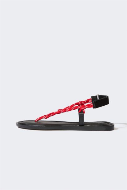 Woman Single Band Flat Sole Slippers