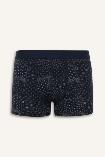 Regular Fit Şal Desenli 3'lü Boxer