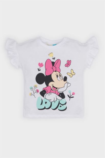 Baby Girl Disney Mickey & Minnie Crew Neck T-Shirt