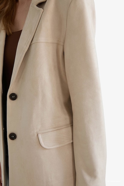 Blazer Suède Coupe Régulière