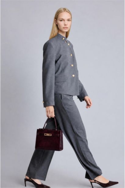 High Waist Straight Fit Trousers