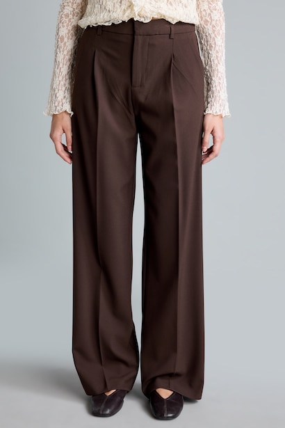 High Waist Straight Fit Trousers
