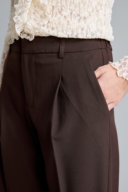 High Waist Straight Fit Trousers