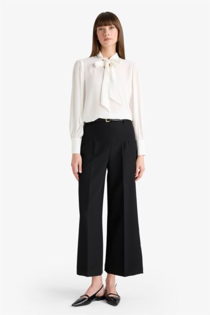High Waist Culotte Fit Trousers