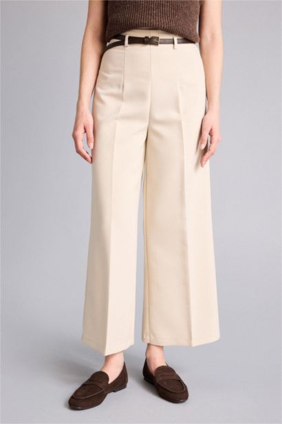 Culotte Fit Regular Hem Trousers