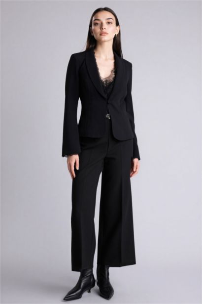 Pantalon droit taille haute