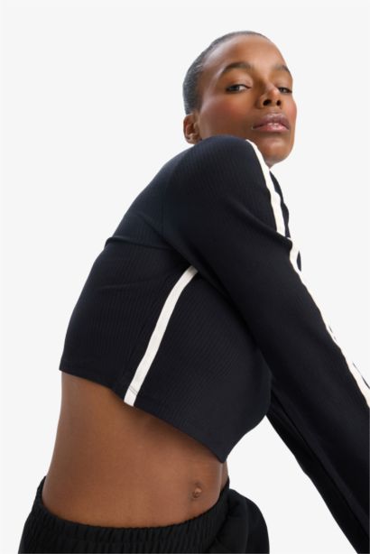 DeFactoFit Slim Fit Printed Crew Neck Sports T-Shirt