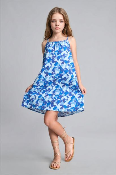 Girl Strappy Woven Dress