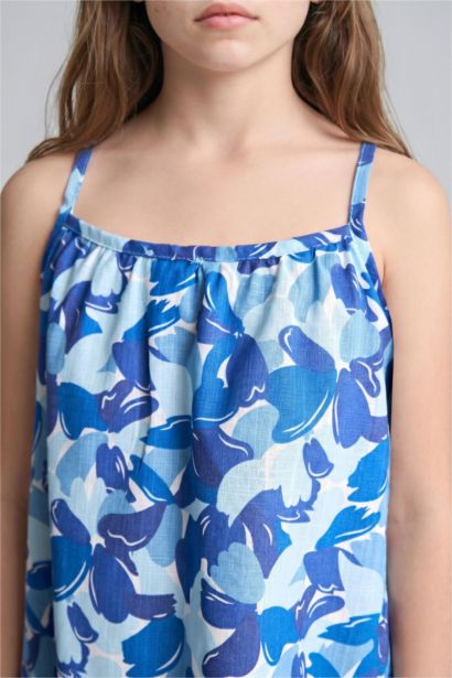 Girl Strappy Woven Dress